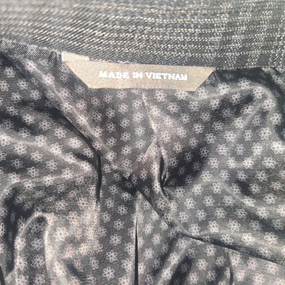 Oak Hill DXL Mens Grey Glen Plaid Blazer Jacket 3XL 54R 56R Two Button Stretch